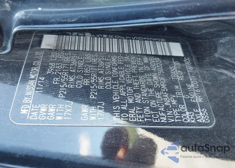 2015 Nissan Juke S/Sv/Sl/Nismo from USA, damaged, VIN JN8AF5MR0FT503239